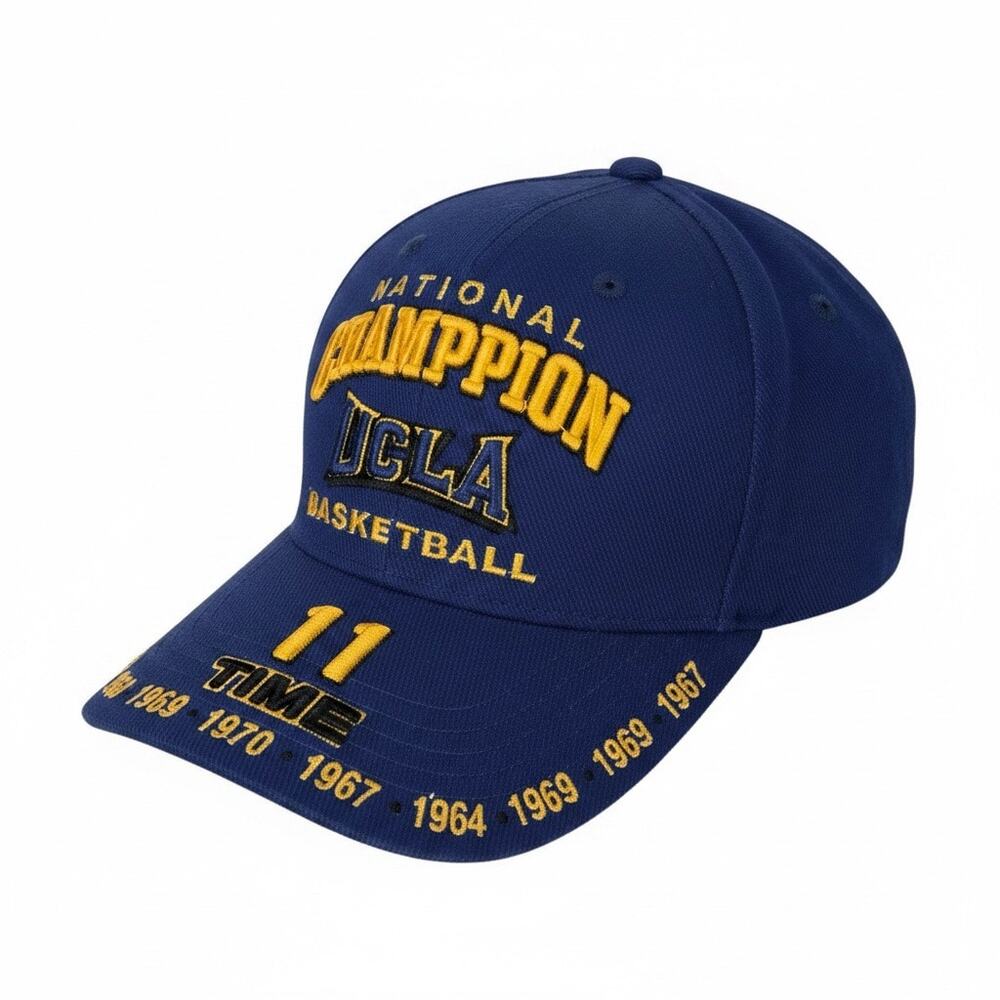 UCLA BASKETBALL Hat Cap 11 Time NATIONAL CHAMPIONS Blue Yellow ONE SIZE